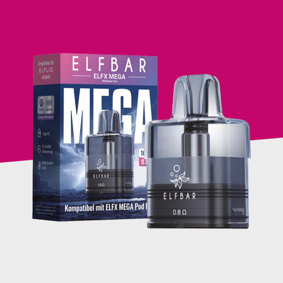Elfbar ELFX Mega - 10ml - 0.8 Ohm &ndash; Refillable Pod