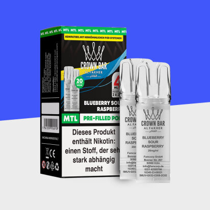 Al Fakher Crown Bar 600 &ndash; Blueberry Sour Raspberry...