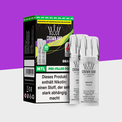Al Fakher Crown Bar 600 &ndash; Grape &ndash; MTL - Pod...