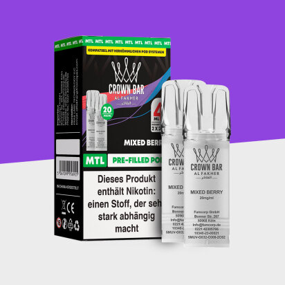 Al Fakher Crown Bar 600 &ndash; Mixed Berry &ndash; MTL -...