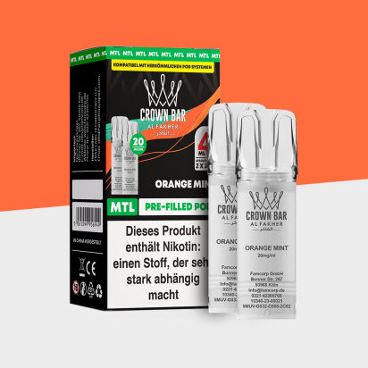 Al Fakher Crown Bar 600 &ndash; Orange Mint &ndash; MTL -...