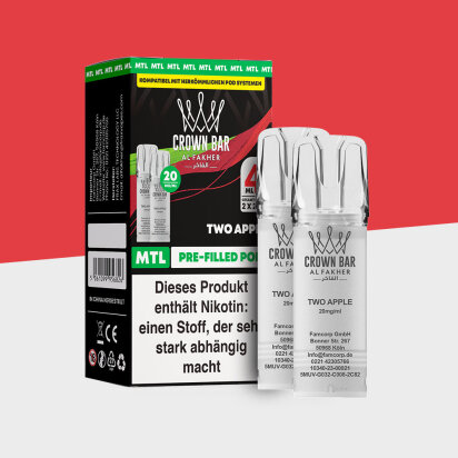 Al Fakher Crown Bar 600 &ndash; Two Apple &ndash; MTL -...