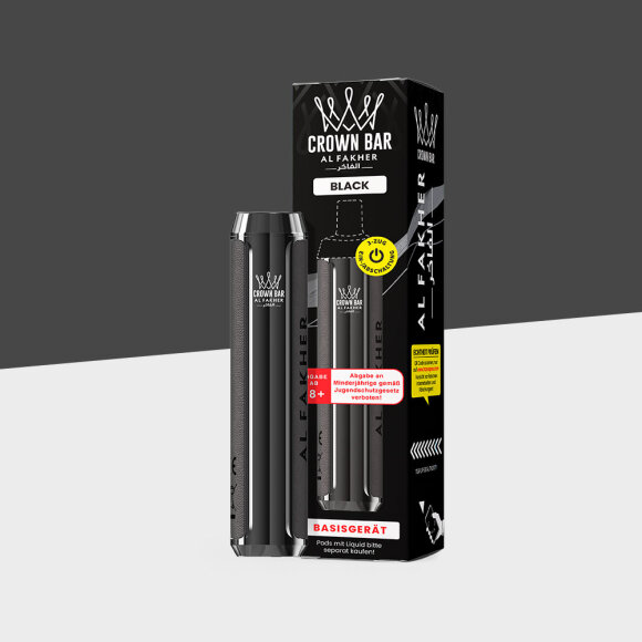 Al Fakher Crown Bar Pod 600 &ndash; Black - Basisger&auml;t