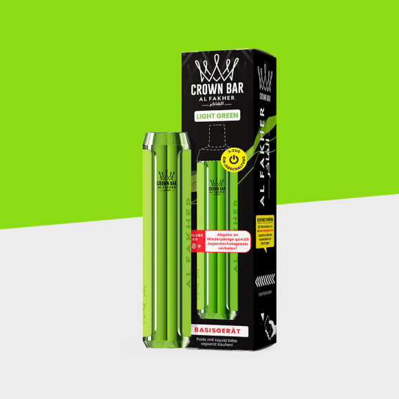 Al Fakher Crown Bar Pod 600 - Light Green &ndash; Basisger&auml;t