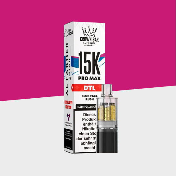 Al Fakher Crown Bar 15K Pro Max - Blue Razz Rush &ndash; Pod