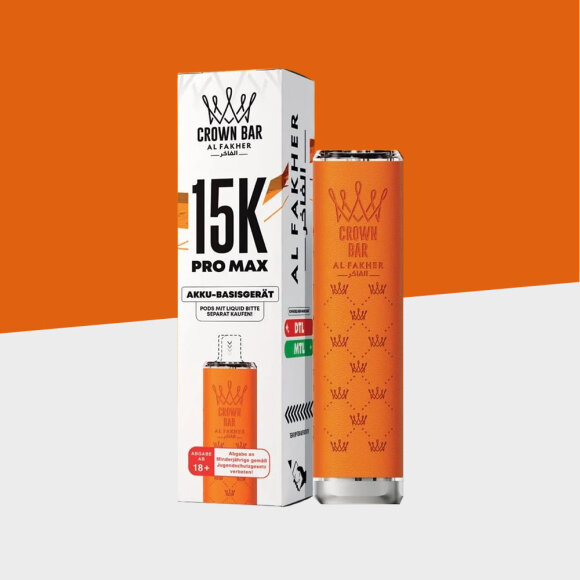 Al Fakher Crown Bar 15K Pro Max - Orange - Basisger&auml;t