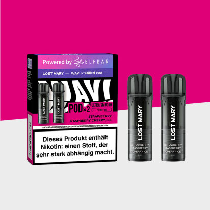 Lost Mary WAVI - Strawberry Raspberry Cherry - Pod (2er...