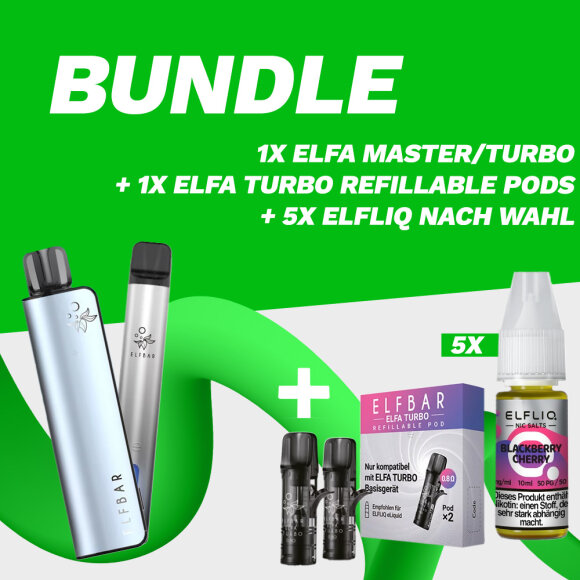 SPECIAL DEAL: ELFA Master / Turbo + Turbo Leerpods + 5 Elfliq