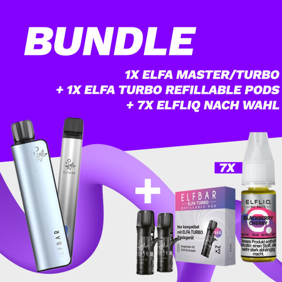 SPECIAL DEAL: ELFA Master / Turbo + Turbo Leerpods + 7 Elfliq