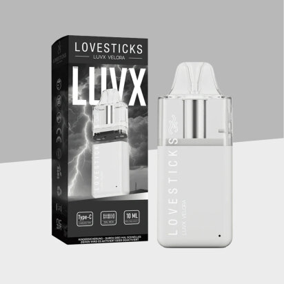 Lovesticks LUVX Velora - White - Refillable Pod Kit
