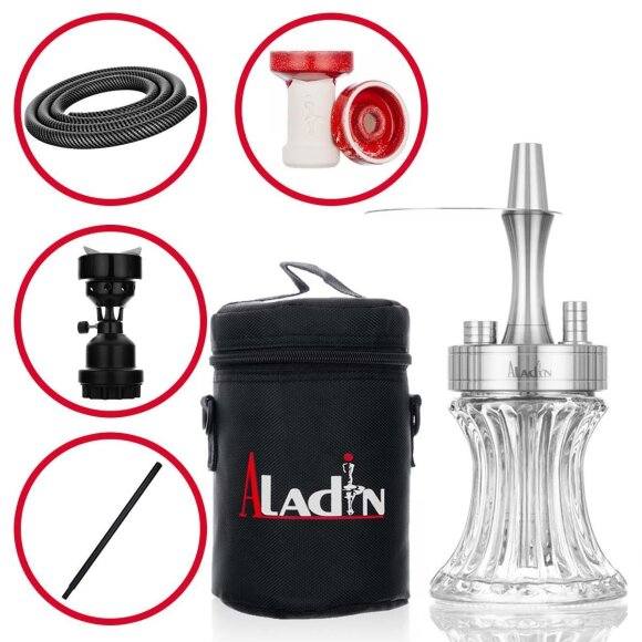 Shisha Komplettset mit Aladin Shisha 2 Go mit Tasche