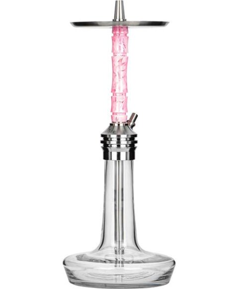Moze Shisha Varity Lounge Silver - Clear - Wavy Pink