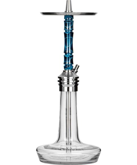 Moze Shisha Varity Lounge Silver - Clear - Wavy Blue