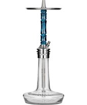 Moze Shisha Varity Lounge Silver - Clear - Wavy Blue