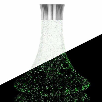 Aladin Shisha Epox 360 Ersatzglas &ndash; Flat - Green Glow