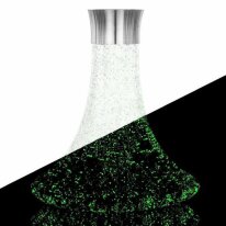 Aladin Shisha Epox 360 Ersatzglas &ndash; Flat - Green Glow