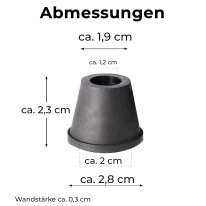 Tabakkopf Dichtung Kautschuk - Schwarz (2er Pack)