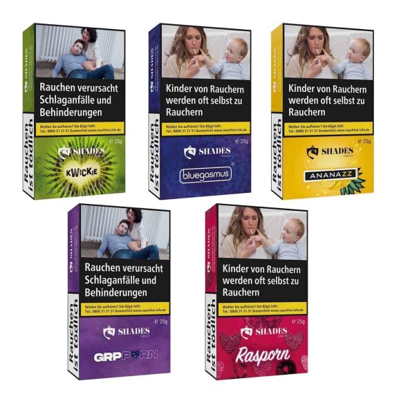 Shades Shisha Tabak Bestseller Set 125g