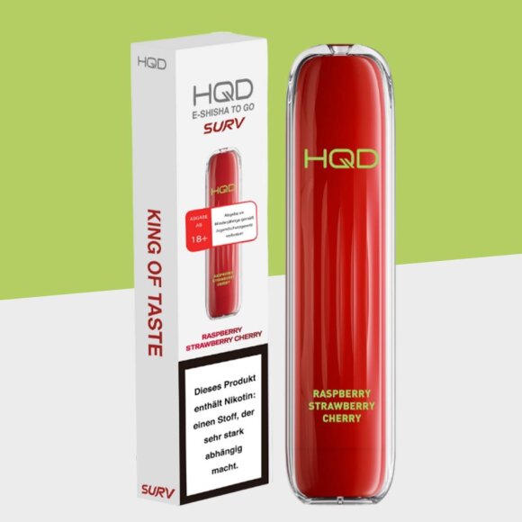 HQD Surv - Raspberry Strawberry Cherry - Einweg Vape