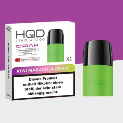 HQD Cirak - Kiwi Maracuja Grape - Pod (2er Pack)