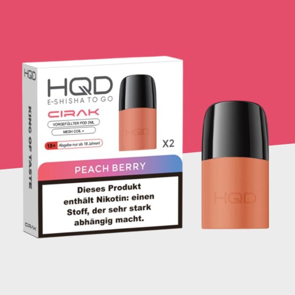 HQD Cirak - Peach Berry - Pod (2er Pack)
