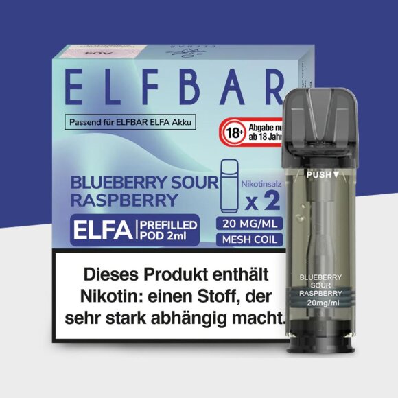 ELFA by Elfbar - Blueberry Sour Raspberry - Pod (2er Pack)