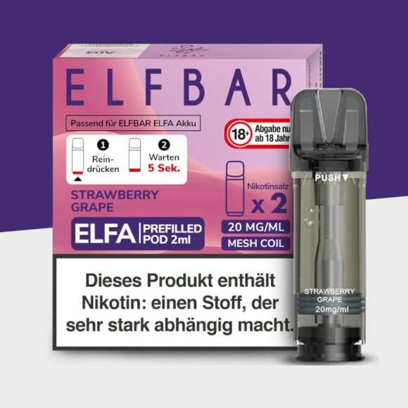 ELFA by Elfbar - Strawberry Grape - Pod (2er Pack)