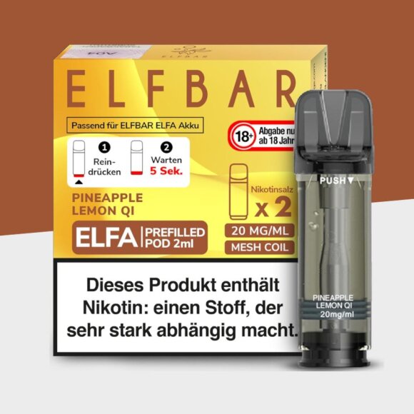 ELFA by Elfbar - Pineapple Lemon QI - Pod (2er Pack)