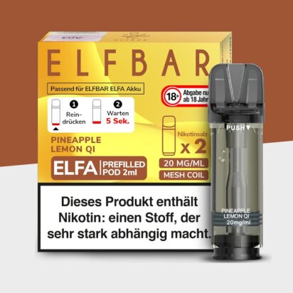 ELFA by Elfbar - Pineapple Lemon QI - Pod (2er Pack)