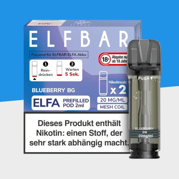 ELFA by Elfbar - Blueberry Bubble Gum - Pod (2er Pack)