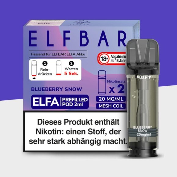 ELFA by Elfbar - Blueberry Snoow - Pod (2er Pack)