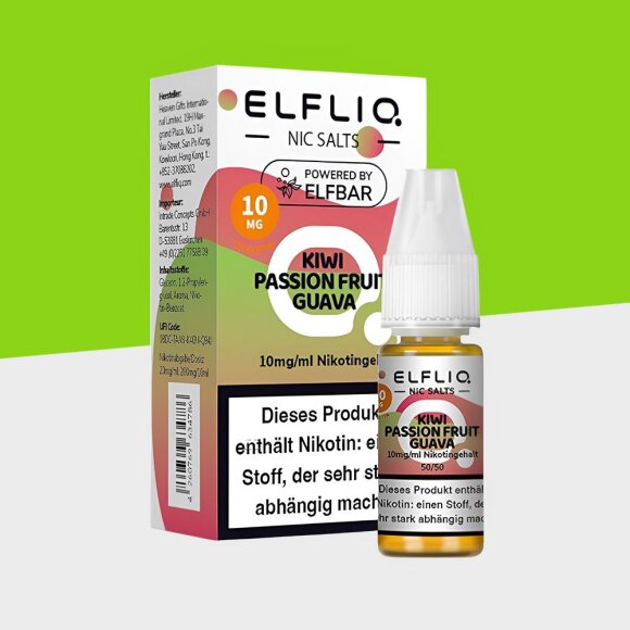 Elfliq by Elfbar - Kiwi Passion Fruit Guava 10mg/ml - E-Liquid