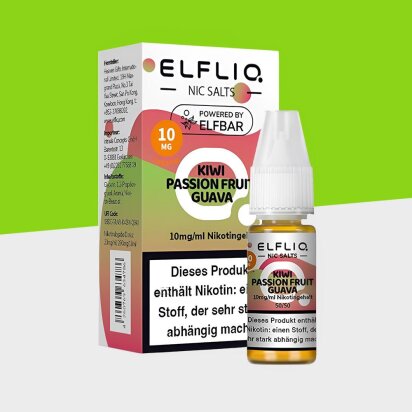 Elfliq by Elfbar - Kiwi Passion Fruit Guava 10mg/ml -...