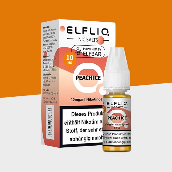 Elfliq by Elfbar - Peach Ice 10mg/ml - E-Liquid