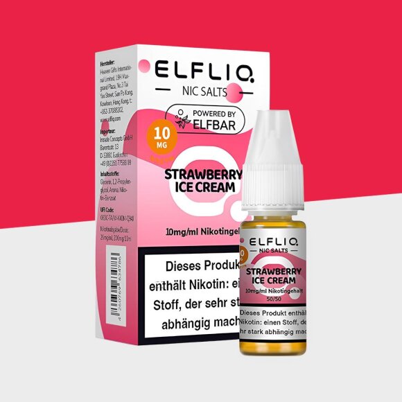 Elfliq by Elfbar - Strawberry Ice Cream 10mg/ml - E-Liquid