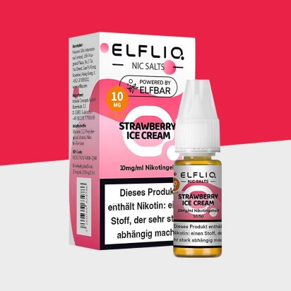 Elfliq by Elfbar - Strawberry Ice Cream 10mg/ml - E-Liquid