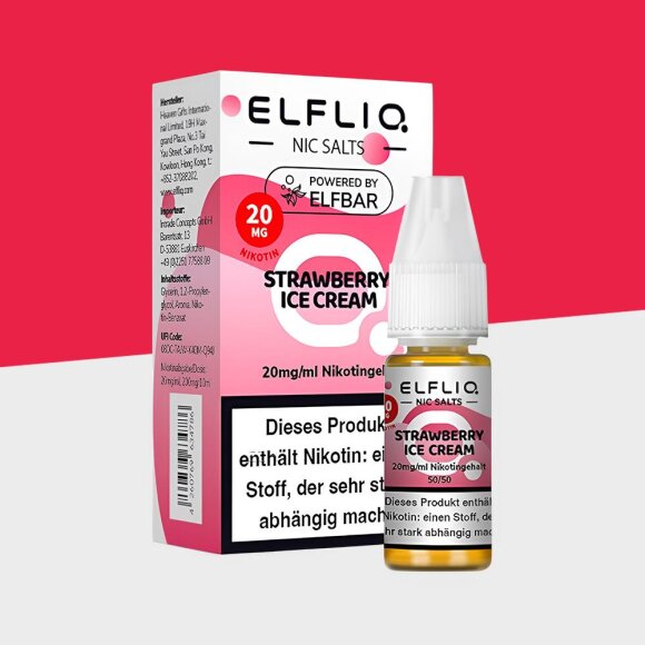 Elfliq by Elfbar - Strawberry Ice Cream 20mg/ml - E-Liquid