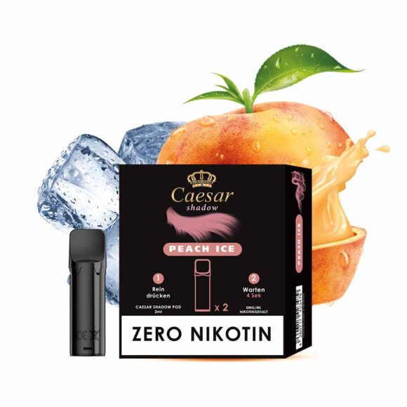 Caesar Shadow - Peach Ice 0mg/ml - Pod (2er Pack)