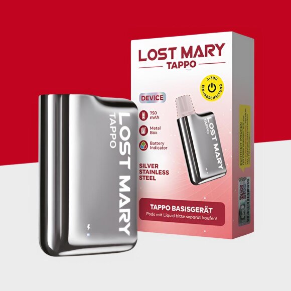Lost Mary Tappo - Silver Stainless Steel - Pod System - Basisger&auml;t