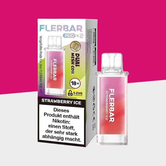 Flerbar - Strawberry Ice - Pod (2er Pack)