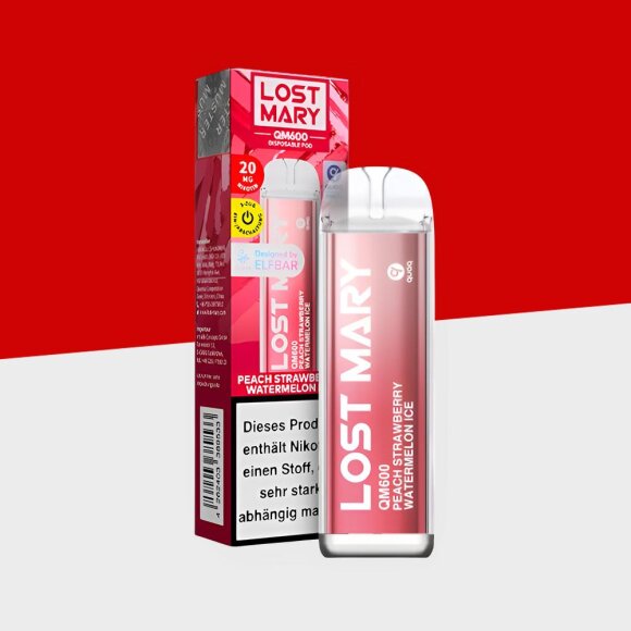 Lost Mary QM600 - Peach Strawberry Watermelon Ice - Einweg Vape
