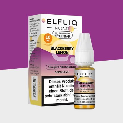 Elfliq by Elfbar - Blackberry Lemon 10mg/ml - E-Liquid