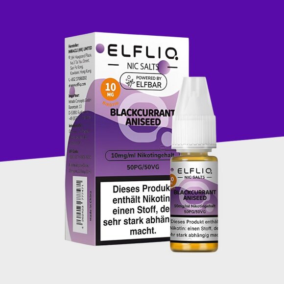 Elfliq by Elfbar - Blackcurrant Aniseed 10mg/ml - E-Liquid
