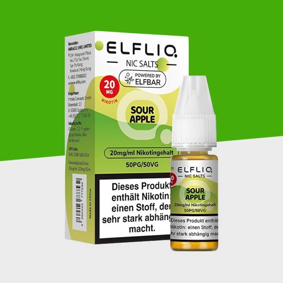 Elfliq by Elfbar - Sour Apple 20mg/ml - E-Liquid