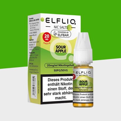 Elfliq by Elfbar - Sour Apple 20mg/ml - E-Liquid