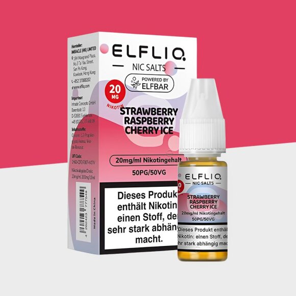 Elfliq by Elfbar - Strawberry Raspberry Cherry Ice 20mg/ml - E-Liquid
