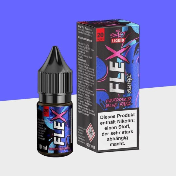 Revoltage - Blue Razz 20mg/ml - Flex Overdosed - E-Liquid