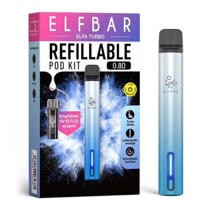 ELFA Turbo - Aurora Cyan - Refillable Pod Kit