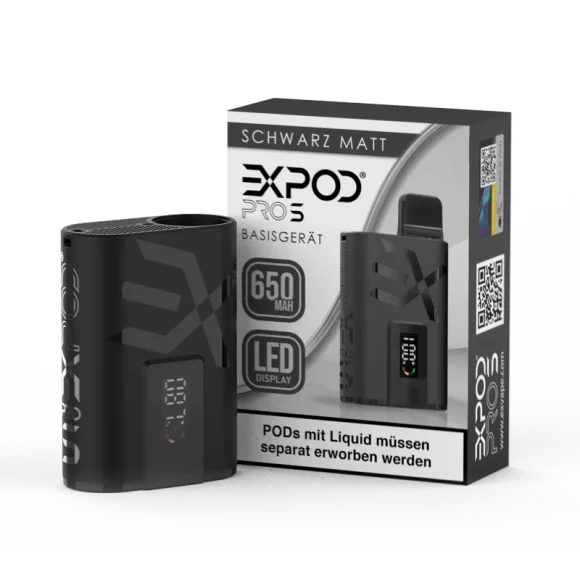 eXvape Expod Pro S - Schwarz Matt - Pod System - Basisger&auml;t