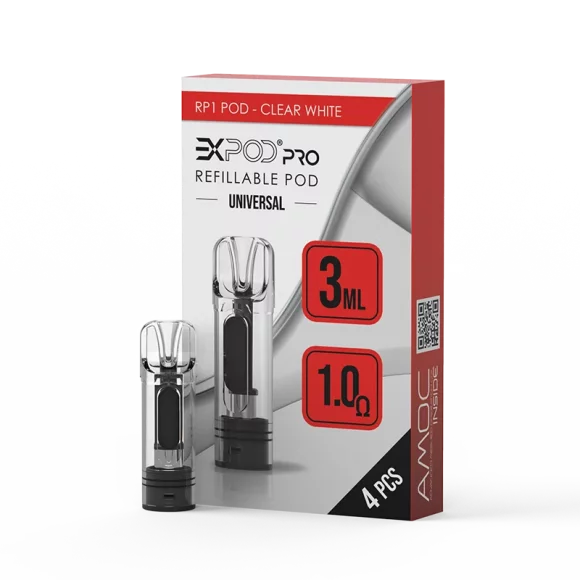 eXvape Expod Pro - RP1 - Clear White - Refillable Pods (4er Pack)